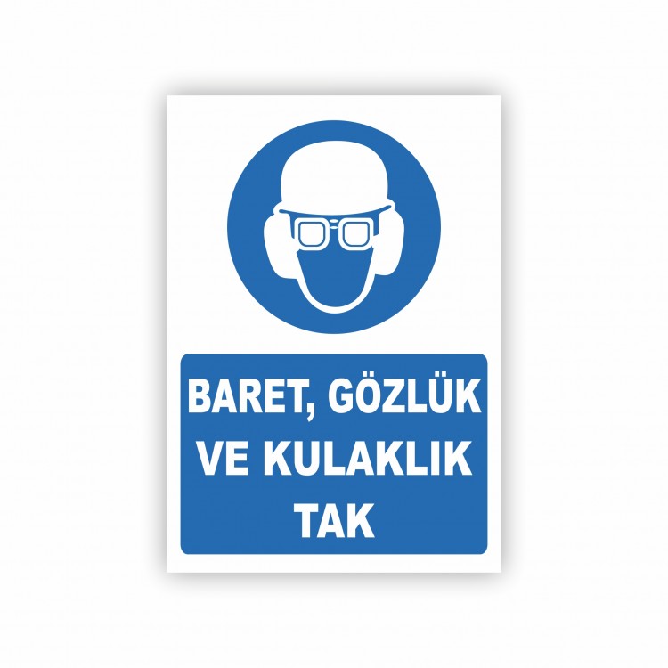 Baret, Gözlük ve Kulaklık Tak Levhası