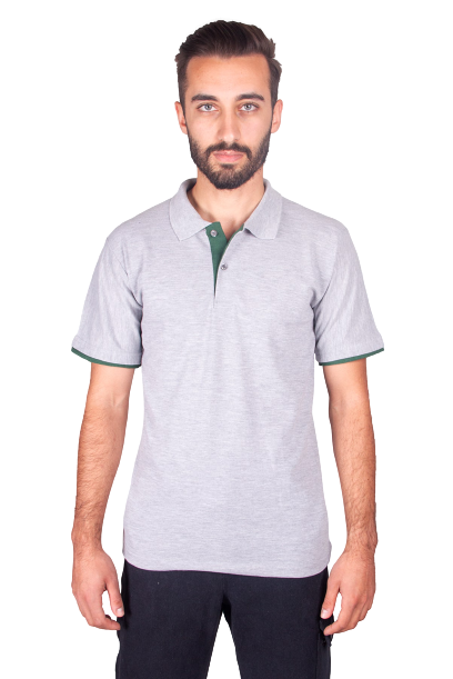 Consept Alina Polo Yaka Pike Tshirt Gri