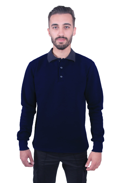 Consept Alina Polo Yaka Sweatshirt Lacivert