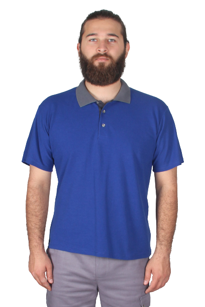 Consept Alina Polo Yaka Pike Tshirt Mavi