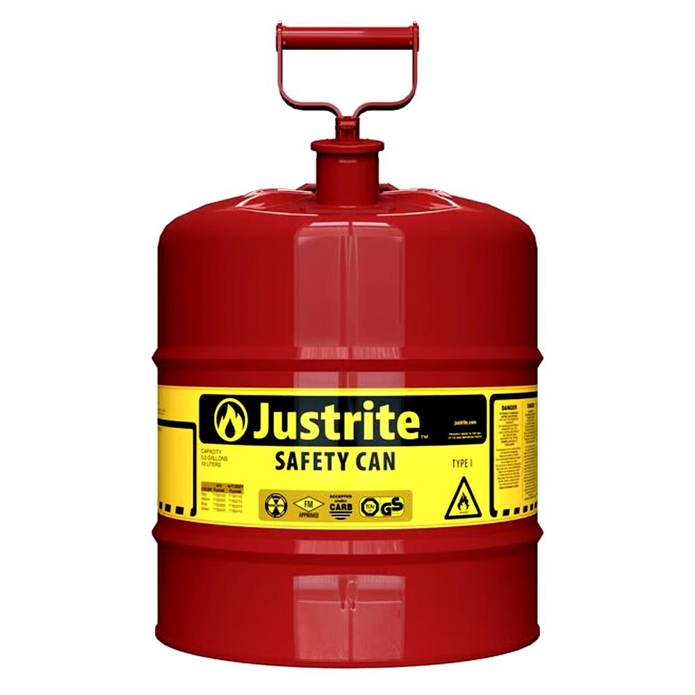 Justrite 7150100 19 Litre Çelik Yanıcı Madde Güvenlik Bidonu
