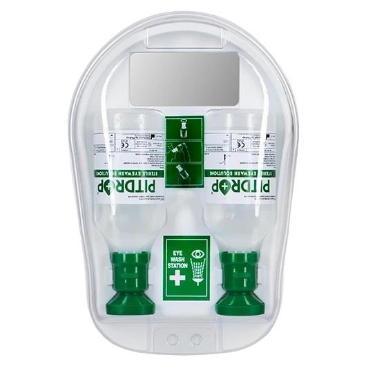PitDrop PD110-2 Göz Yıkama Duvar İstasyonu 2x500 ml NaCl