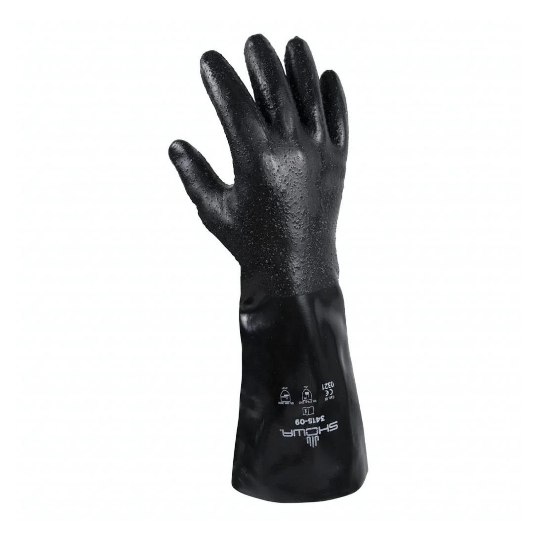 SHOWA 3415 Neopren Kaplı 355 mm Kimyasal Korumalı İş Eldiveni