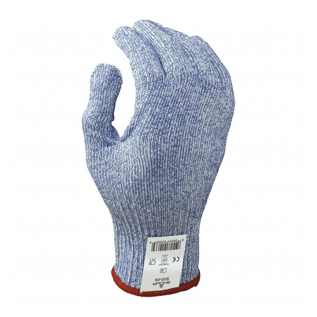 SHOWA 8110 Kaplamasız HPPE Cam Fiber E Seviyesi Kesilme Eldiveni