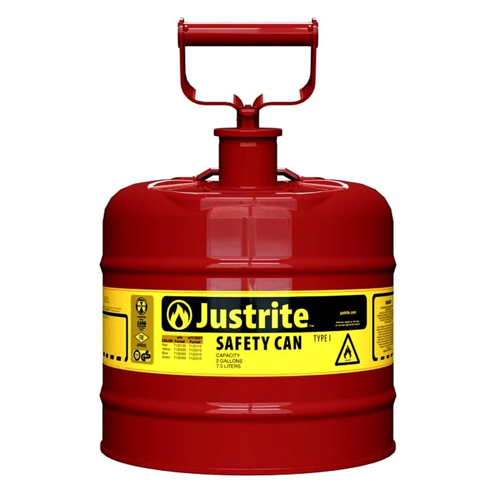 Justrite 7120100 8 Litre Çelik Yanıcı Madde Güvenlik Bidonu