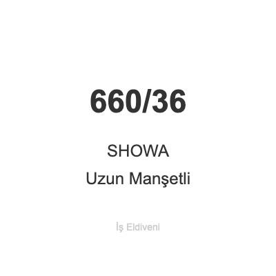 SHOWA 660/36 Uzun Manşetli PVC Kaplamalı İş Eldiveni