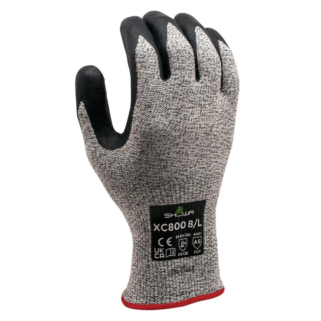 SHOWA S-TEX XC800 Paslanmaz Çelik Takviyeli Yağa Dayanıklı Kesilme Eldiveni