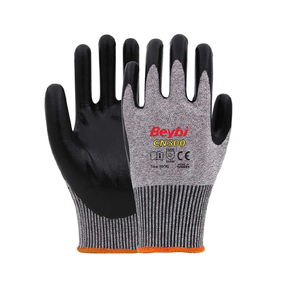 Beybi CN300 Nitril Kaplı Kesilmeye Dirençli Eldiven