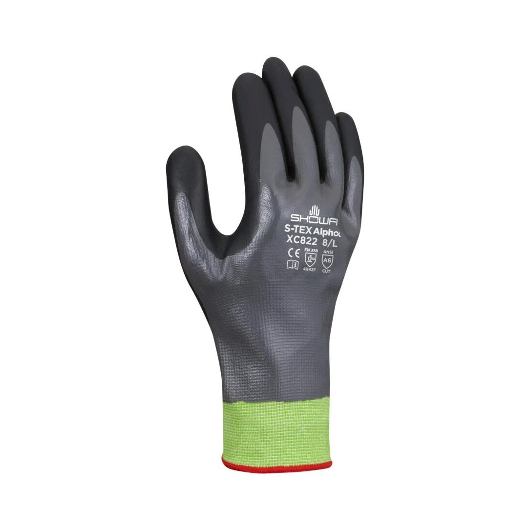 SHOWA S-TEX Alpha XC822 Tungsten İplikli F Sınıfı Kesilmeye Dayanıklı İş Eldiveni