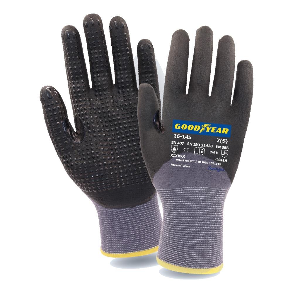 Goodyear 16-145 Dotting Crotch Takviyeli Üç Çeyrek Kaplı İş Eldiveni