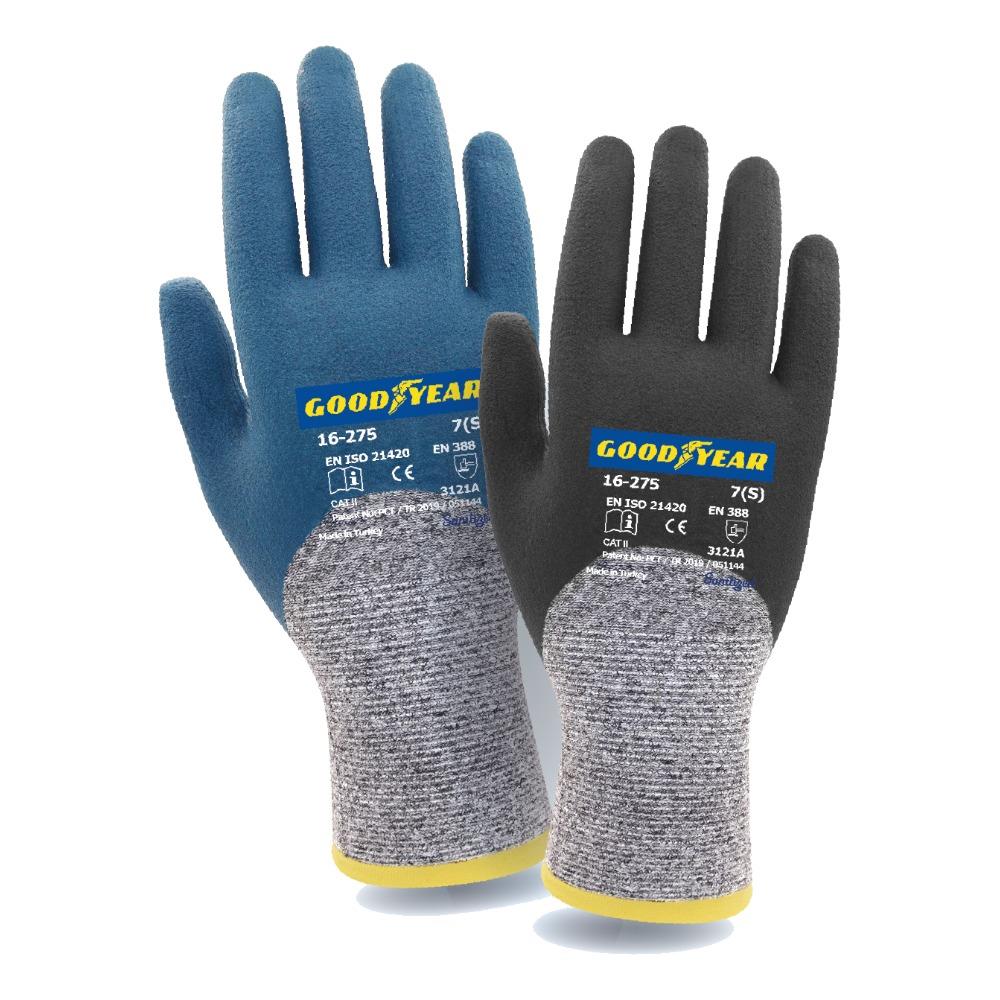 Goodyear 16-275 Mavi Üç Çeyrek Kaplı İş Eldiveni