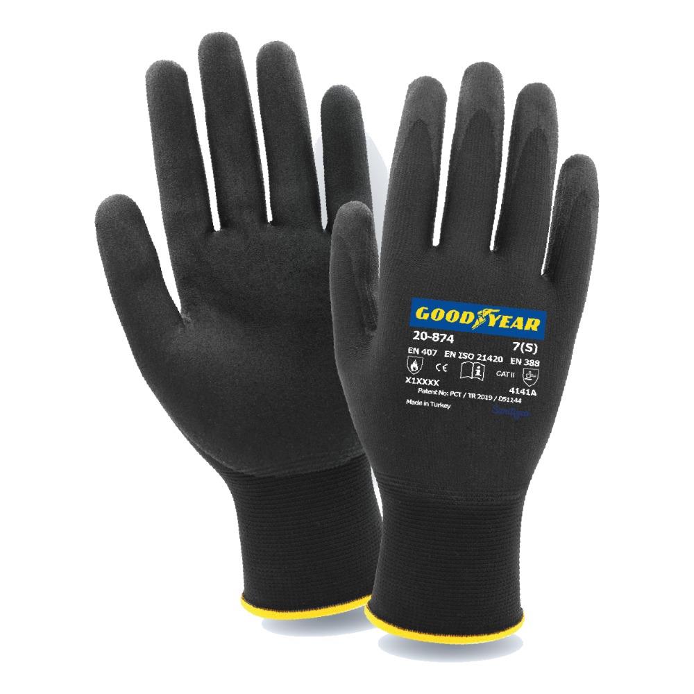 Goodyear 20-874 Siyah Kaplamalı Hassas İş Eldiveni