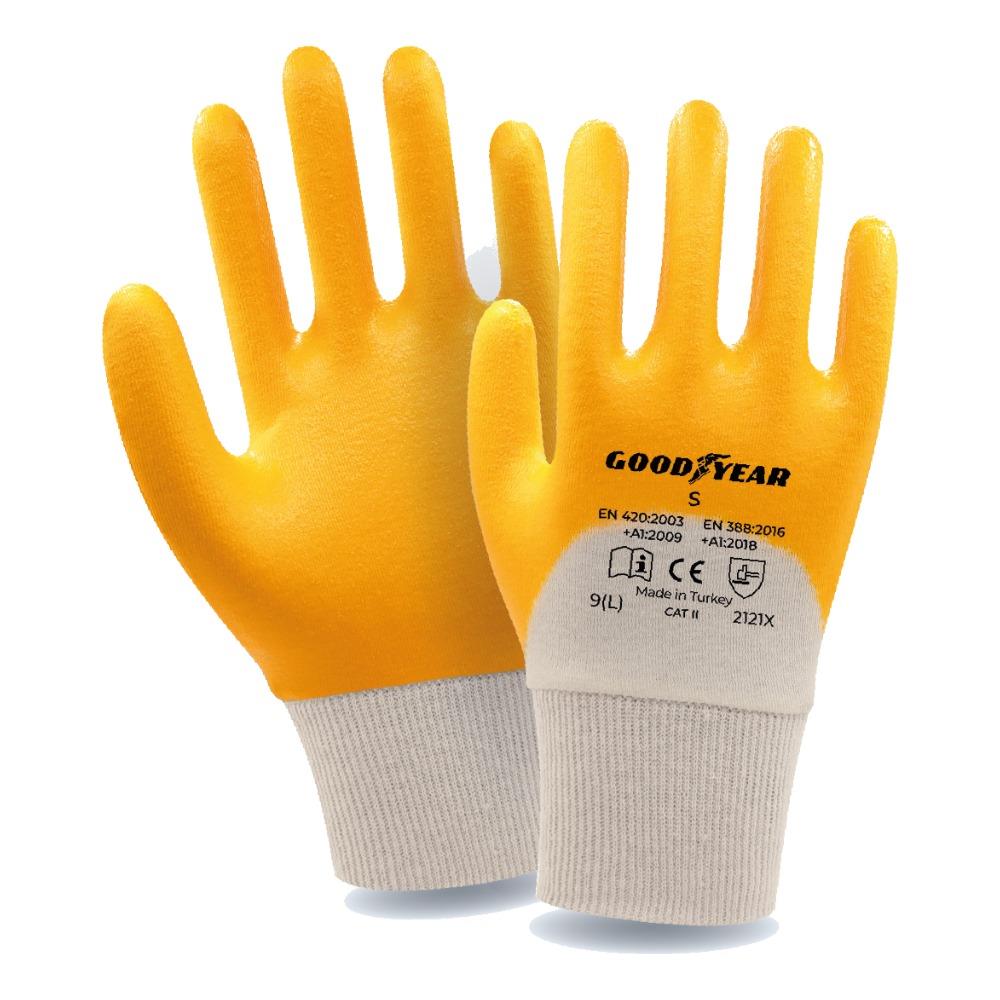 Goodyear S Pamuk İnterlok Astarlı Nitril İş Eldiveni