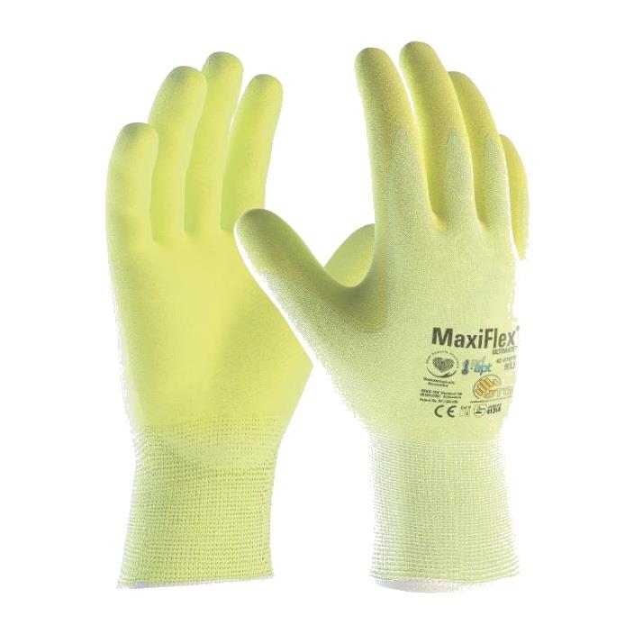 ATG MaxiFlex Ultimate AD-APT 42-874FY Fosforlu Sarı Mekanik İş Eldiveni