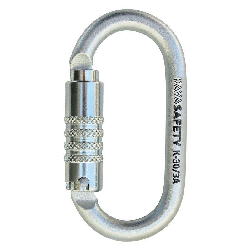 Kaya Safety K-30-3A Oval Çelik Karabina (Keylock)