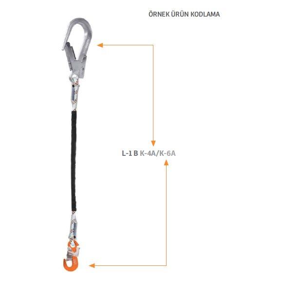Kaya Safety L-1 B SERİSİ Tek Kol Braided Lanyard