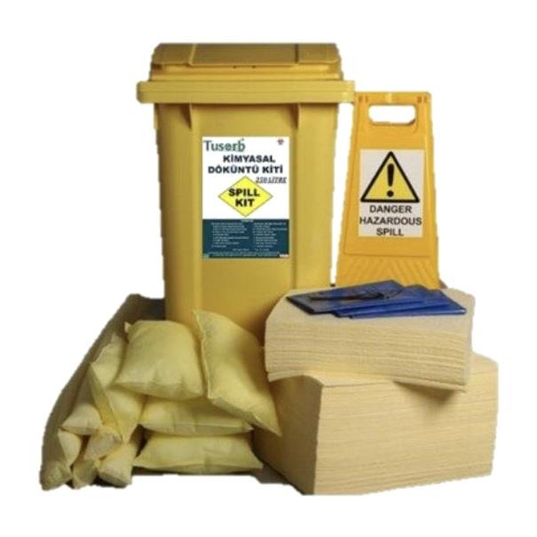 Tusorb KDK-09 Kimyasal Döküntü Kiti 250 Litre (Tekerlekli Konteyner)