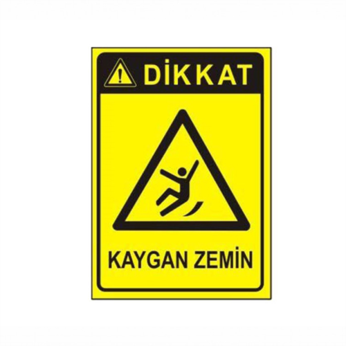 Dikkat Kaygan Zemin Levhası