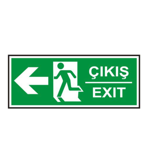 Exit-Çıkış Sol Ok Fotolümenli