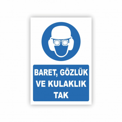 Baret, Gözlük ve Kulaklık Tak Levhası