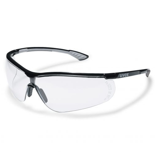 Uvex Sportstyle  Koruyucu İş Gözlüğü (Şeffaf Cam - Siyah/Gri Çerçeve)