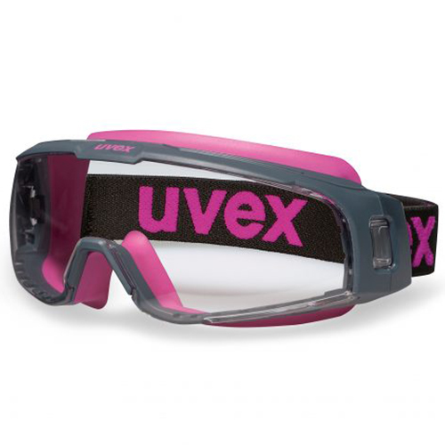 Uvex U-Sonic Geniş Görüş İş Gözlüğü Pembe (Şeffaf PC Cam)