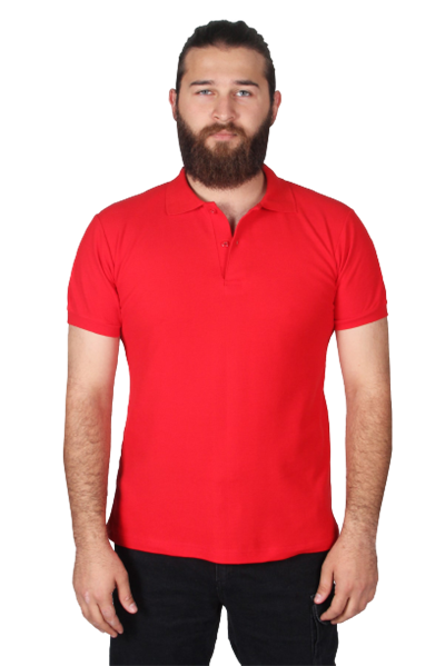 Polo Yaka Pike Tshirt Kırmızı