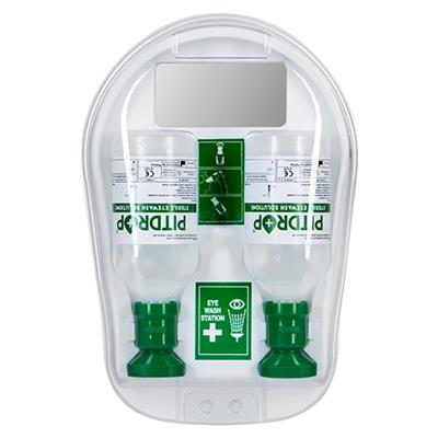 PitDrop PD110-2 Göz Yıkama Duvar İstasyonu 2x500 ml NaCl