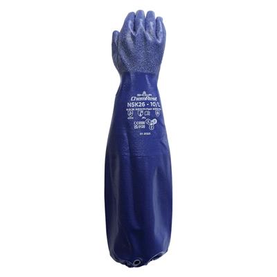 SHOWA NSK26 650 mm Tam Kol Korumalı Nitril Kimyasal Eldiveni