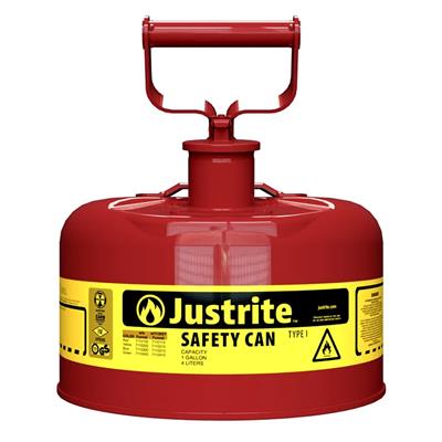 Justrite 7110100 4 Litre Çelik Yanıcı Madde Güvenlik Bidonu