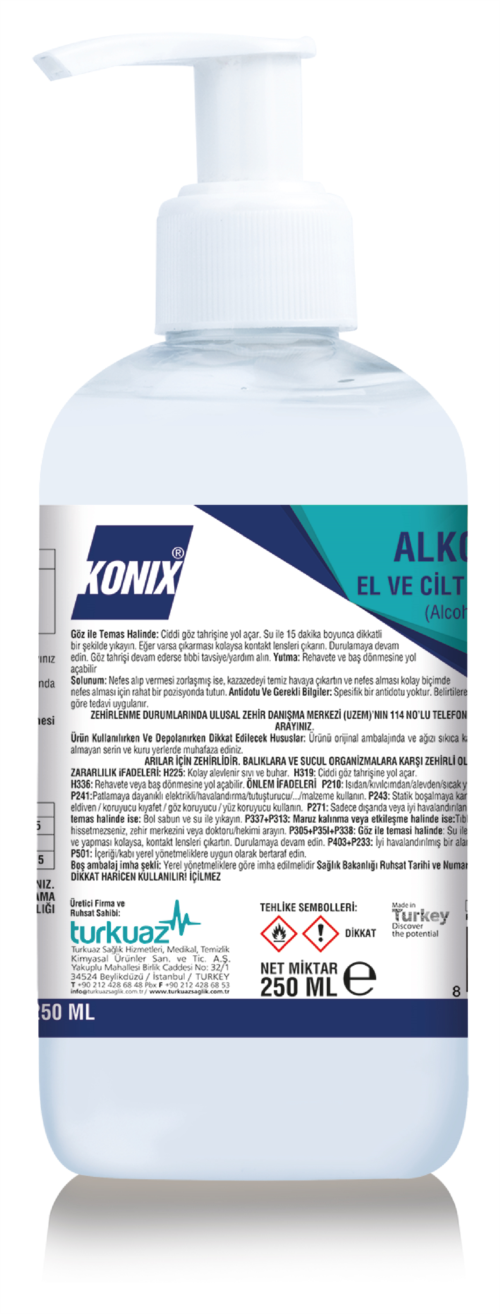 Konix El ve Cilt Antiseptiği 250 ML