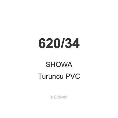 SHOWA 620/34 Turuncu PVC Kaplamalı Kimyasal Dirençli İş Eldiveni