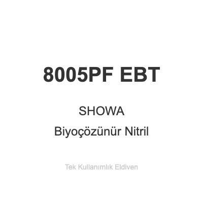 SHOWA 8005PF EBT Biyoçözünür Tek Kullanımlık Nitril Eldiven