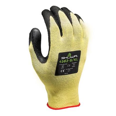 SHOWA 4562 Aramid Astarlı Siyah Aramid Köpük Nitril Kaplamalı İş Eldiveni