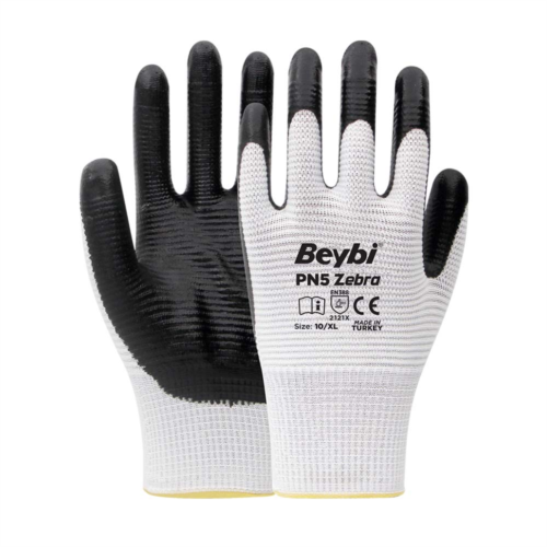 Beybi PN5 Zebra Polyester Örme Eldiven