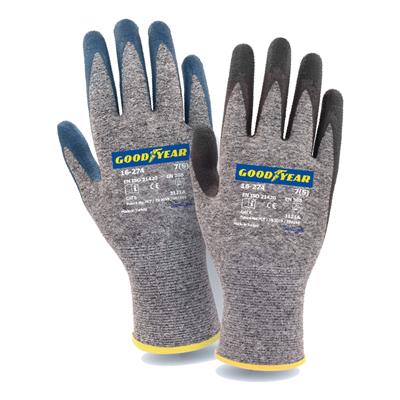Goodyear 16-274 Mavi Kaplamalı Melanj Astarlı İş Eldiveni