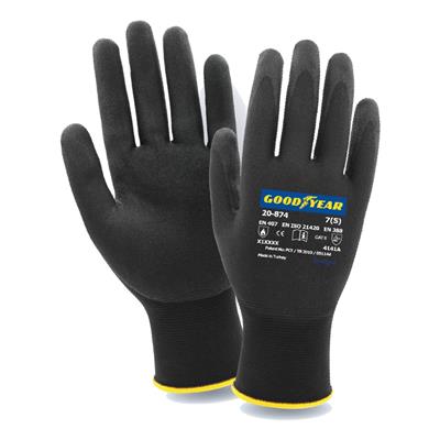 Goodyear 20-874 Siyah Kaplamalı Hassas İş Eldiveni