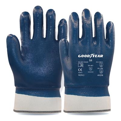 Goodyear S8 Antistatik Manşetli Nitril İş Eldiveni
