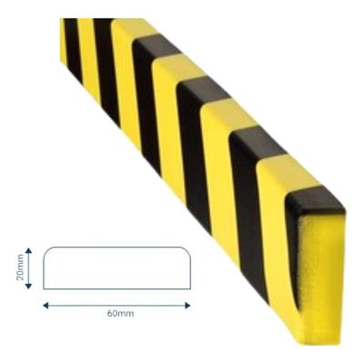 Puffyguard I Duvar ve Panel Koruyucu 1 Metre Sarı Siyah
