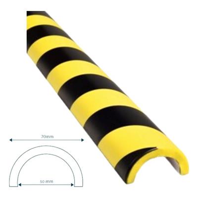 Puffyguard O1 Boru Koruyucu Profil 1 Metre Sarı Siyah