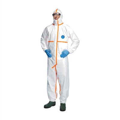 DuPont Tyvek 800 J Kapüşonlu Sıvı Geçirmez Kimyasal Koruyucu Tulum (Tip 3-B)