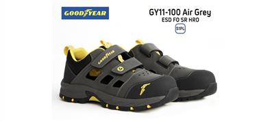 Goodyear GY11-100 Air Grey S1PL ESD HRO Sandalet Fiberglas Burun İş Güvenliği Ayakkabısı