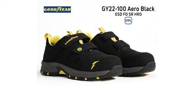 Goodyear GY22-100 Aero Black S1PL ESD HRO Fiberglas Burun İş Güvenliği Ayakkabısı