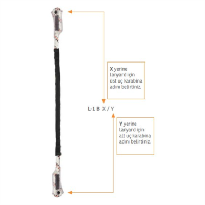 Kaya Safety L-1 B SERİSİ Tek Kol Braided Lanyard
